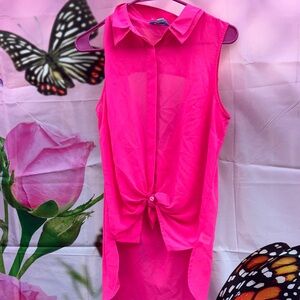 L'Amour Fuchsia Sleeveless Top